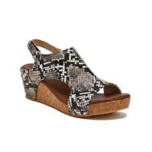 Tinstree Women's Snake Python Print Wedge Sandals Size 8